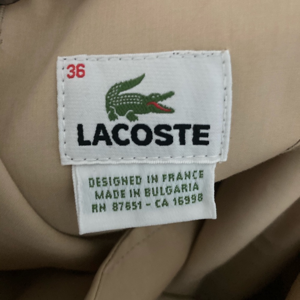 Lacoste trench coat with leather details size 36 - Picture 5 of 5